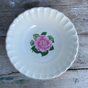 W. S. George Camellia Bolero Style Gold Trim 9” serving bowl